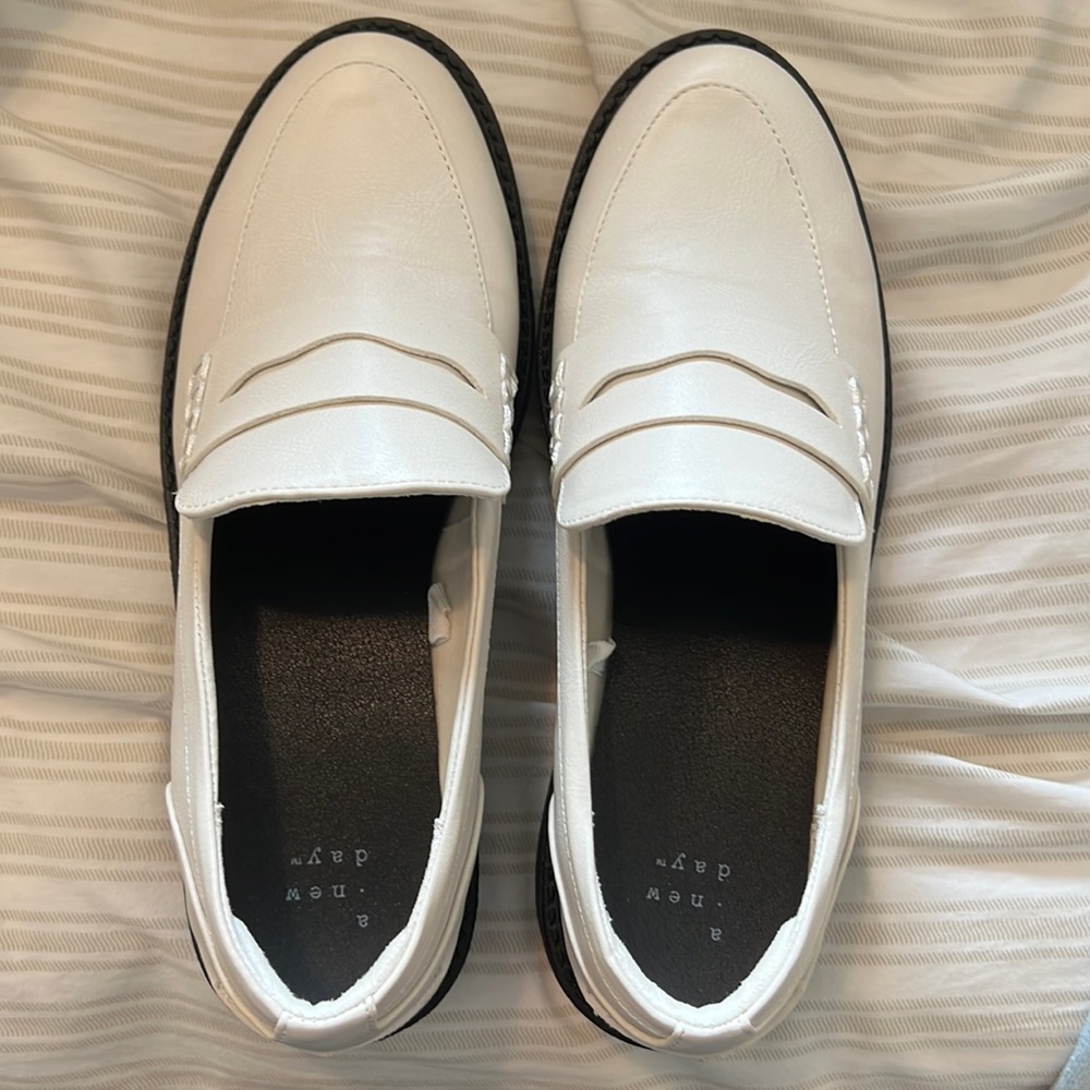 A New Day white loafers